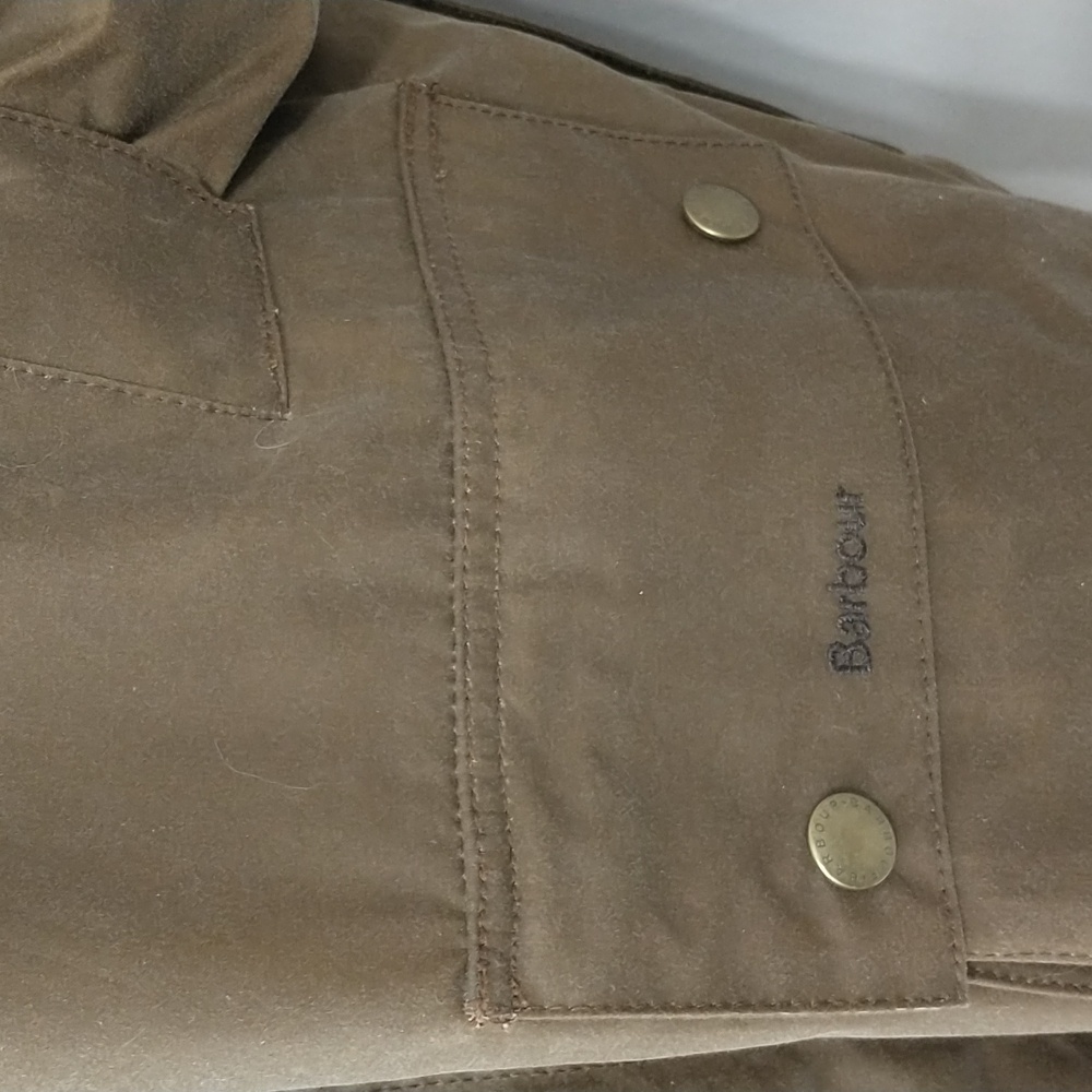 Barbour Wax Cotton Beaufort Jacket Tartan Lined 54" Chest 33" Long Jacket  ApxXL - Picture 3 of 16
